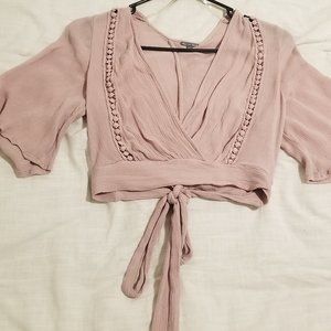 Pink Boho crop top